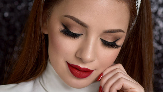 Bold Red Lips & Smokey Lower Lash Line: Step-by-Step Makeup Tutorial
