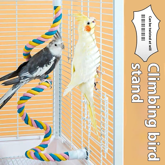Climbing Cotton String Nibbling Relieving Stuffy Toy Bird