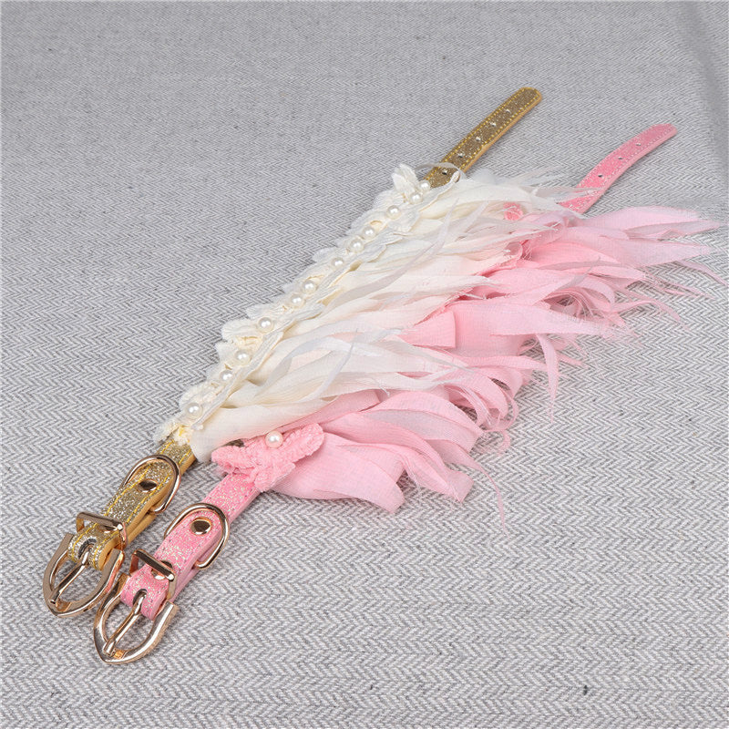Hula Style Pet Collar Dog Saliva Towel Bib