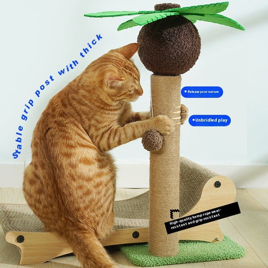 Beach Chair Pet Cat Nest Multifunctional Scratch Board Hemp Mat Column Chamfer