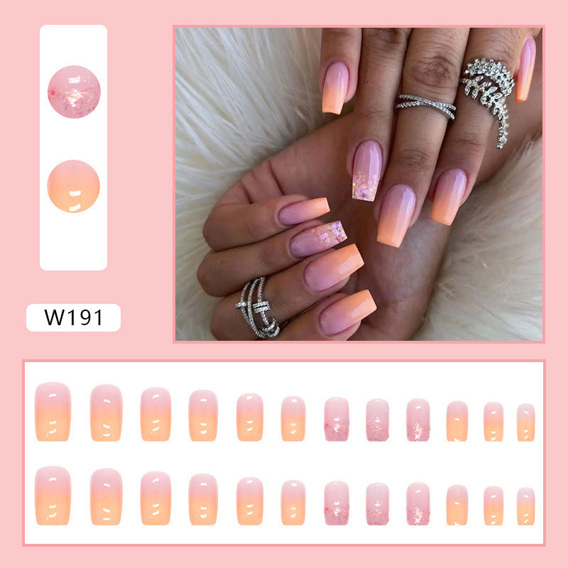 Nail Patch Wearing Black Bevel French