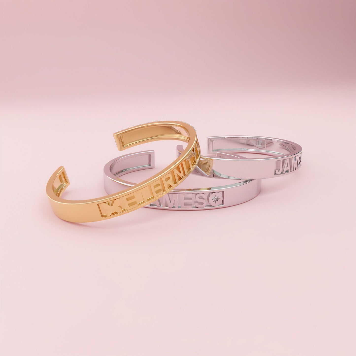 18k Gold Plate CharmMark ModuType Cuff SS25B001G