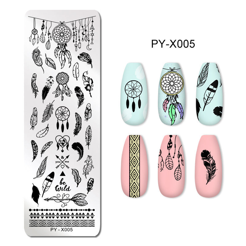 Nail Steel Printing Plate Blue Film Steel Color Printing Transfer Template