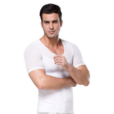 Men's corset stretch mesh