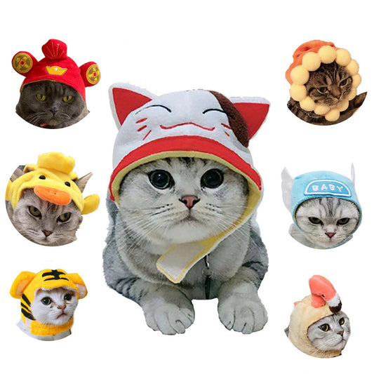 Funny Pet Dog Cat Costume Warm Hat Photo Props Headwear