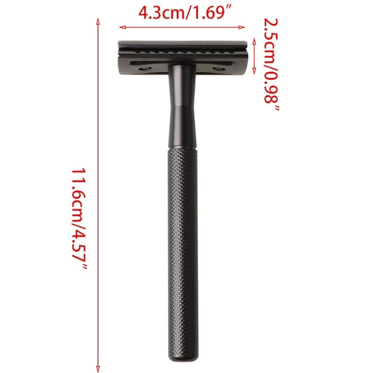 Factory Wholesale Diamond Pattern Old-Fashioned Razor Double-Sided Blade Stainless Steel Metal Razor Drop Shipping