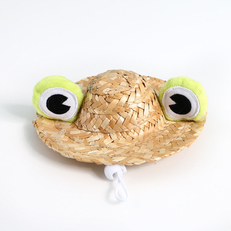 Pet Summer Sunscreen Cute Frog Fox Antler Ear Hat