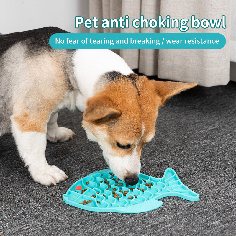 Dog Silicone Pet Slow Food Plate Slow Food Bowl Dog Licking Plate Mat