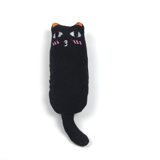 Pet Cat Toy Cute Facial Expression Thumb Toy Containing Catnip Molar Teeth Scratch Resistant Pet Plush Toy