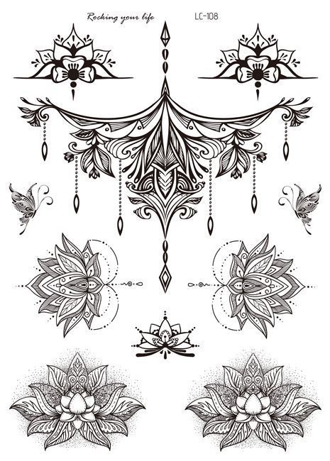 Water Henna Tattoo Sticker