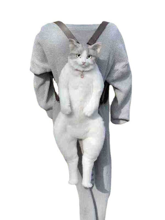 Simulation Cat Backpack Doll Children'S Kitten Model Fake Simulation Animal Doll Plush Toy