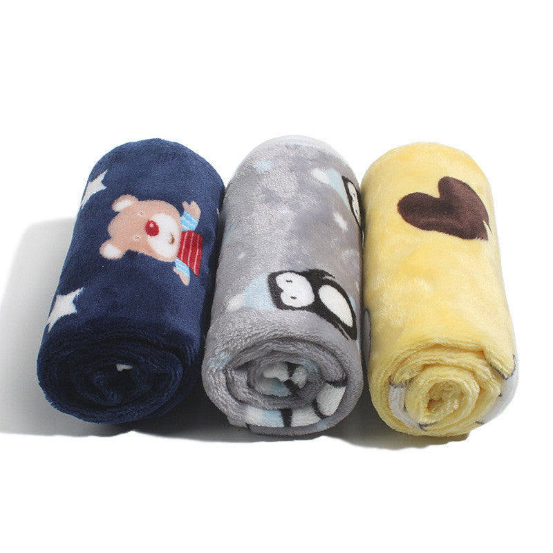 Four Seasons Blanket Kennel Pad Warm Coral Fleece