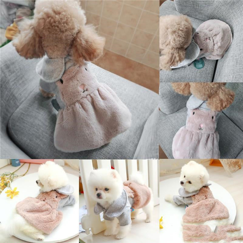 Spring, Autumn And Winter Plush Rabbit Dress