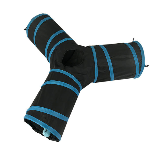 Y-shaped Foldable Cat Tunnel Fabric Pet Cat Toy Drill Hole Funny Cat Pet Nest