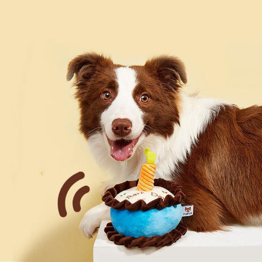 Bite-resistant Teething Vocal Catnip Birthday Cake Toy