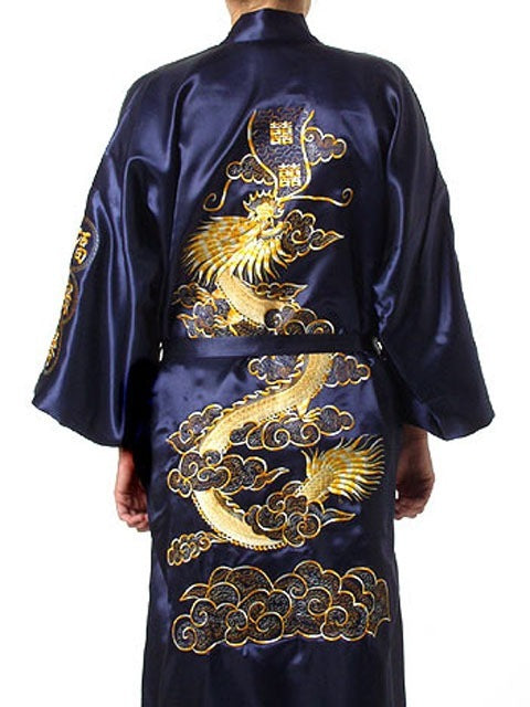 Men's home clothes embroidered Nightgown