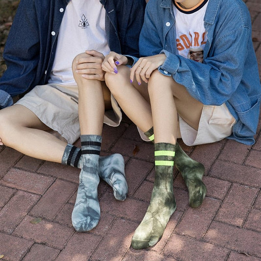 Couple Socks, Men's Autumn and Winter High-Tube Socks, Mid-Tube Parallel Bars