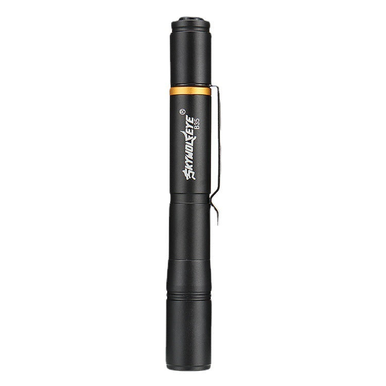 Mini-portable LED Pen-shaped Strong Light Flashlight White Yellow Light Pen