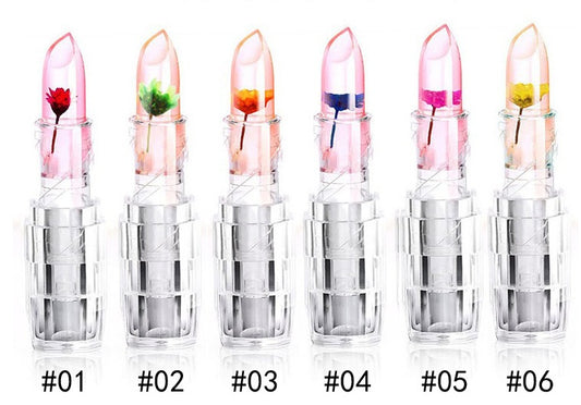 make-up flowerslipstick lip moisturizing lip balm jelly flower color lipstick