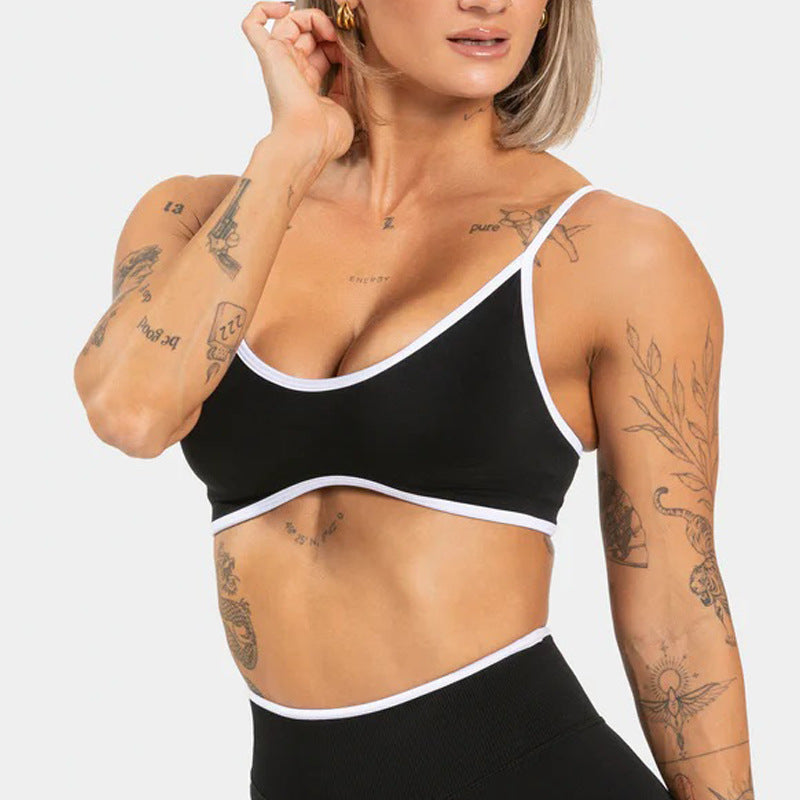 Sports Workout Bra Bra Contrast Color With Chest Pad Quick-drying Yoga Underwear