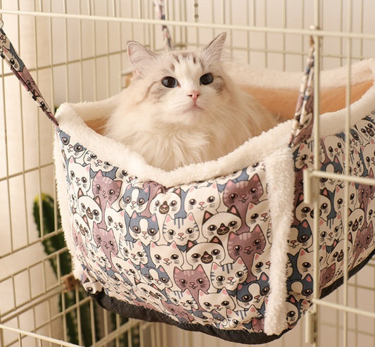 Cat Hammock Hanging Nest Semi-Enclosed Cat Cage Hammock Cat Nest