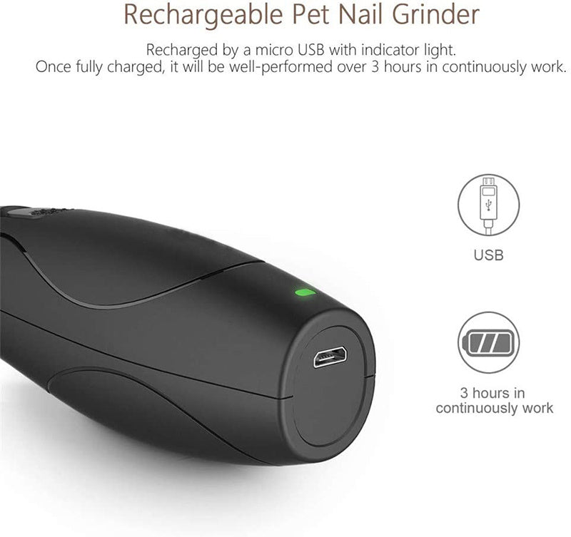 Safe Charging Low Noise Pet Electric Nail Polisher