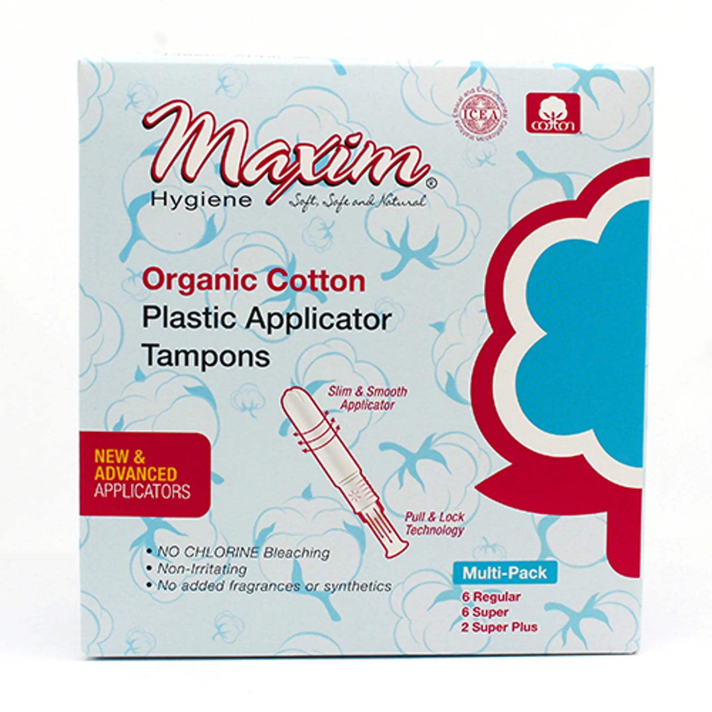 ORGANIC PLSTC APPL TAMPON - Applicator: Plastic