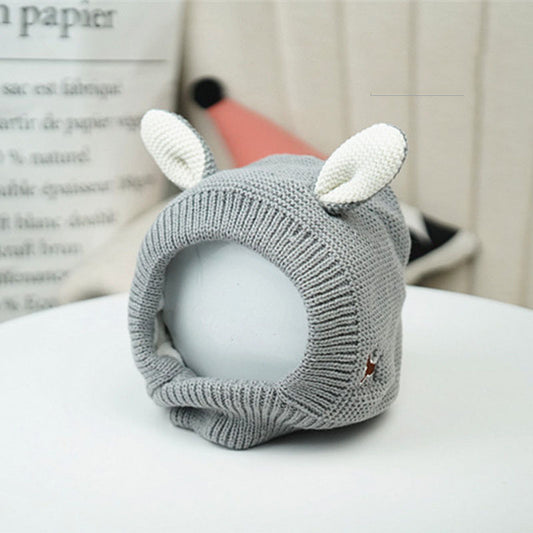 Fashion Simple Knitted Rabbit Ear Pet Hat