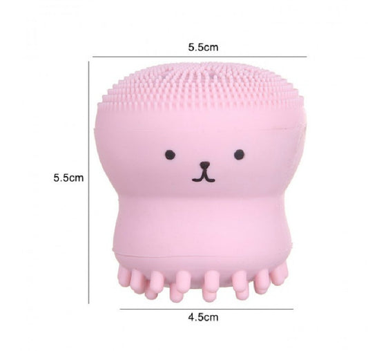 Cartoon octopus silicone wash brush foaming cleansing brush Manual facial massage brush cleansing brush brush bubbler