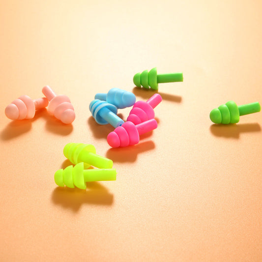 Silicone noise reduction waterproof earplugs