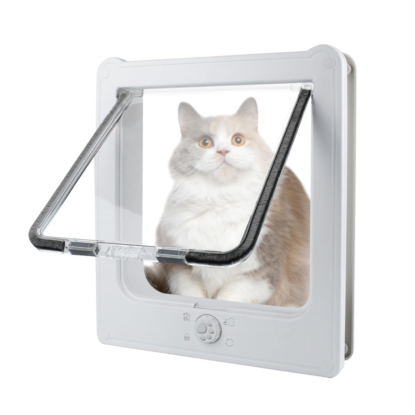 Thin Cat Door For Windows Pet Doors And Sliding Door Safety Pet Door With Lock Weatherproof Cat Flap For Thin Door