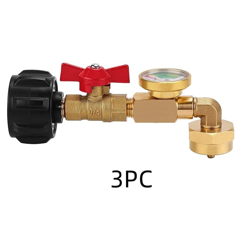 Propane Gas Charging Connector With Luminous Meter And Ball