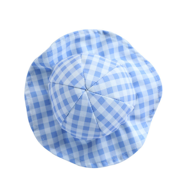 Pet Cute Fashion Plaid Sun Hat