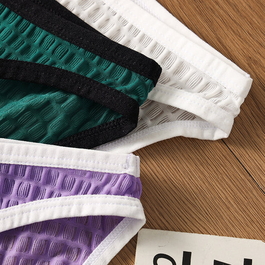 Men's Low Waist Transparent Visual Underwear