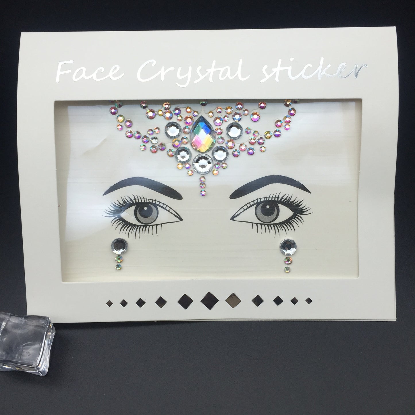 Acrylic Green Resin Diamond Face Sticker Rhinestone Face Sticker Crystal Diamond Eyebrow Sticker Diamond
