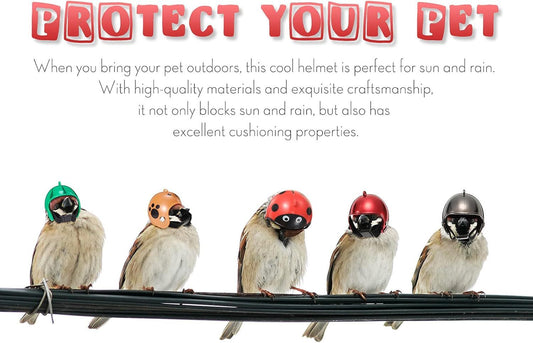Hens Helmet Chicken Pet Safety Funny Parrot Bird Hat Headwear Small Hard Costumes Accessories For Parakeet
