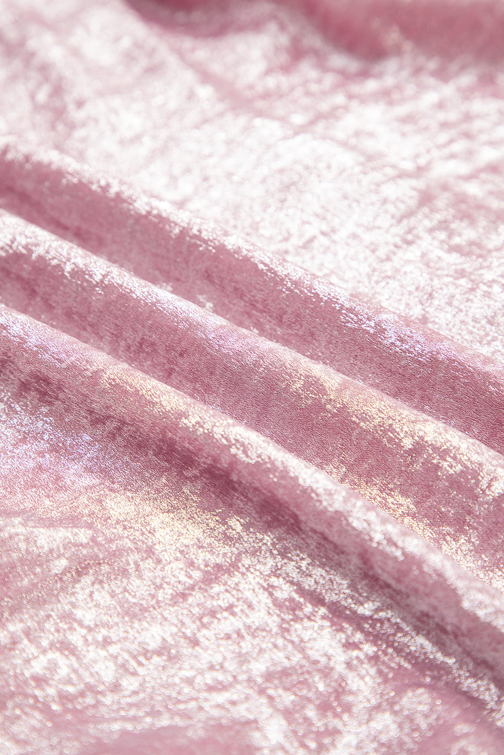 Rose Red Metallic Sheen Short Sleeve Buttoned Front Casual Shirt