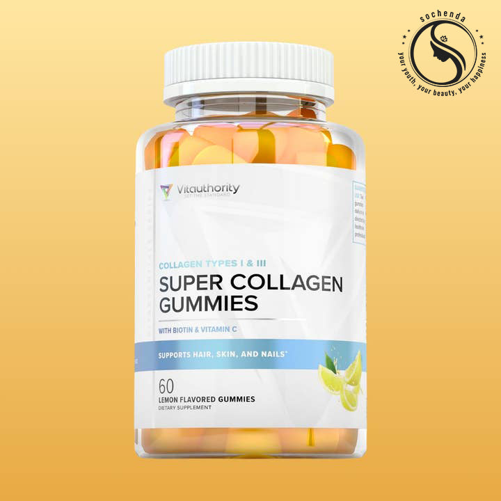 Super Collagen Gummies – Skin & Joints (Strawberry Lemonade Flavor) Support Skin Elasticity | Reduce Wrinkles | Promote Joint Health