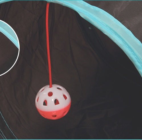 Foldable pet passage toy