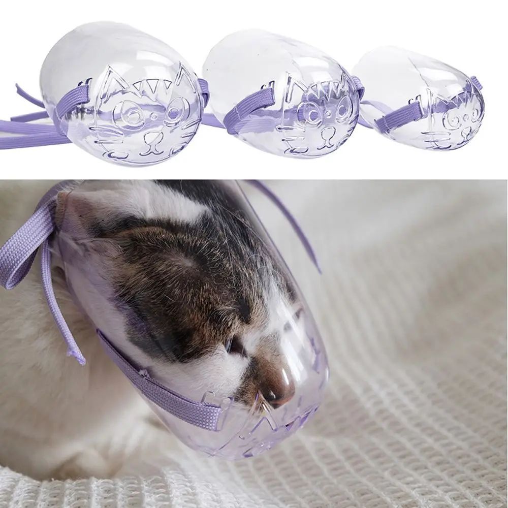 Cat Muzzle Anti-Bite Grooming Mask Adjustable Pet Mouth Cover For Bathing,Prevent From Cats Biting Chewing,Safety Prevent