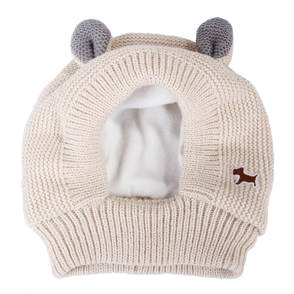Knitted Large Dog Golden Retriever Warm And Windproof Hat