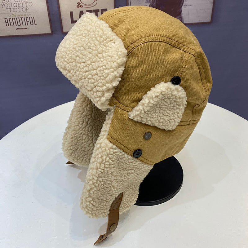 Outdoor Riding Warm Tank Skiing Cold Anti-chill Ear Protection Plush Cotton Thunderbolt Hat