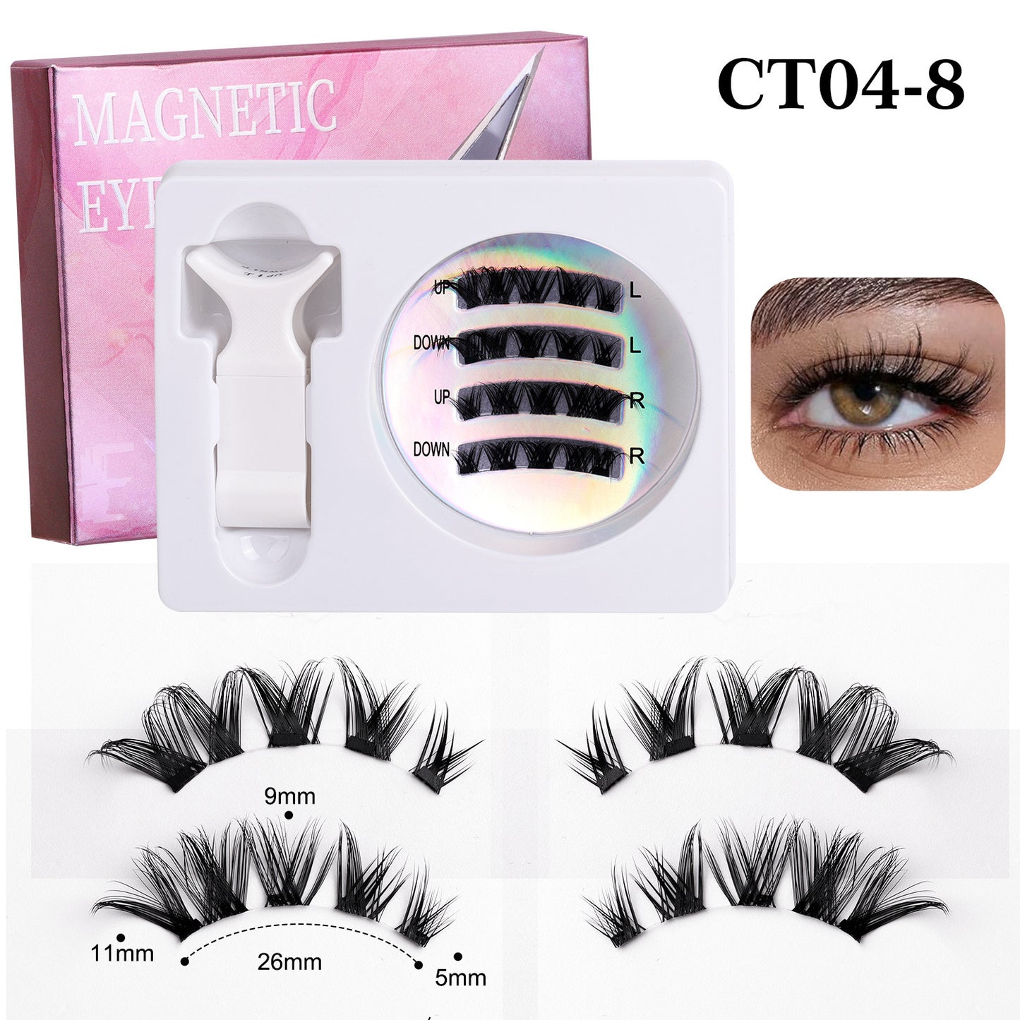 Magnetic False Eyelashes Upgraded Positioning Model Suit Thick