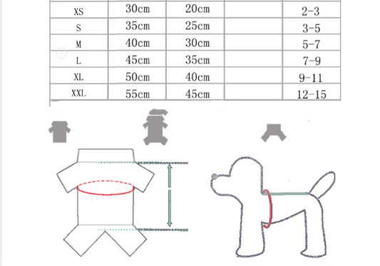 Pet Dog Cat Four-legged Clothes