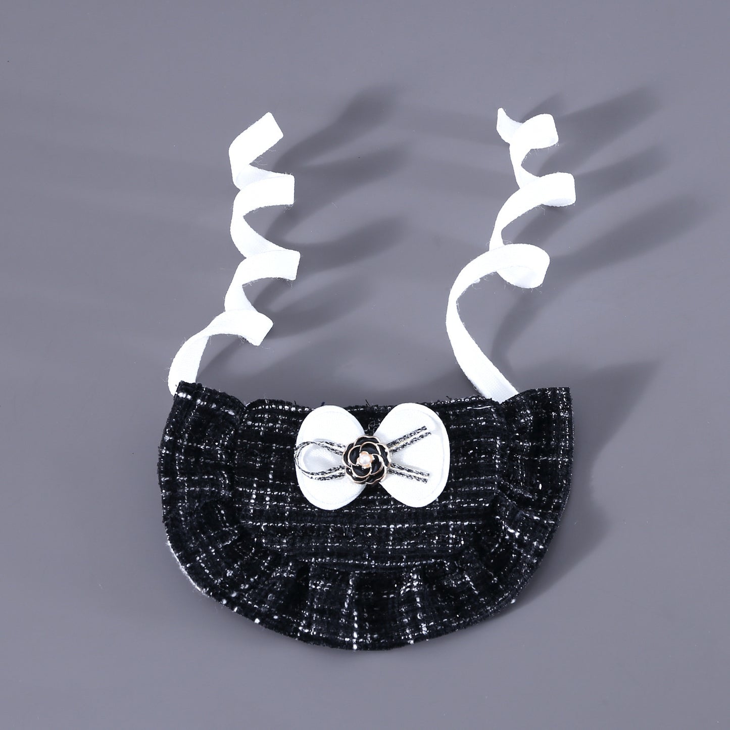 Flower Beret Hat Bow Lace Bib