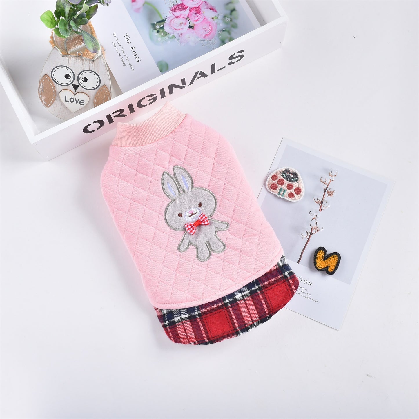 Small Dog Two-legged Warm Teddy Bichon Hiromi Rhombus Top