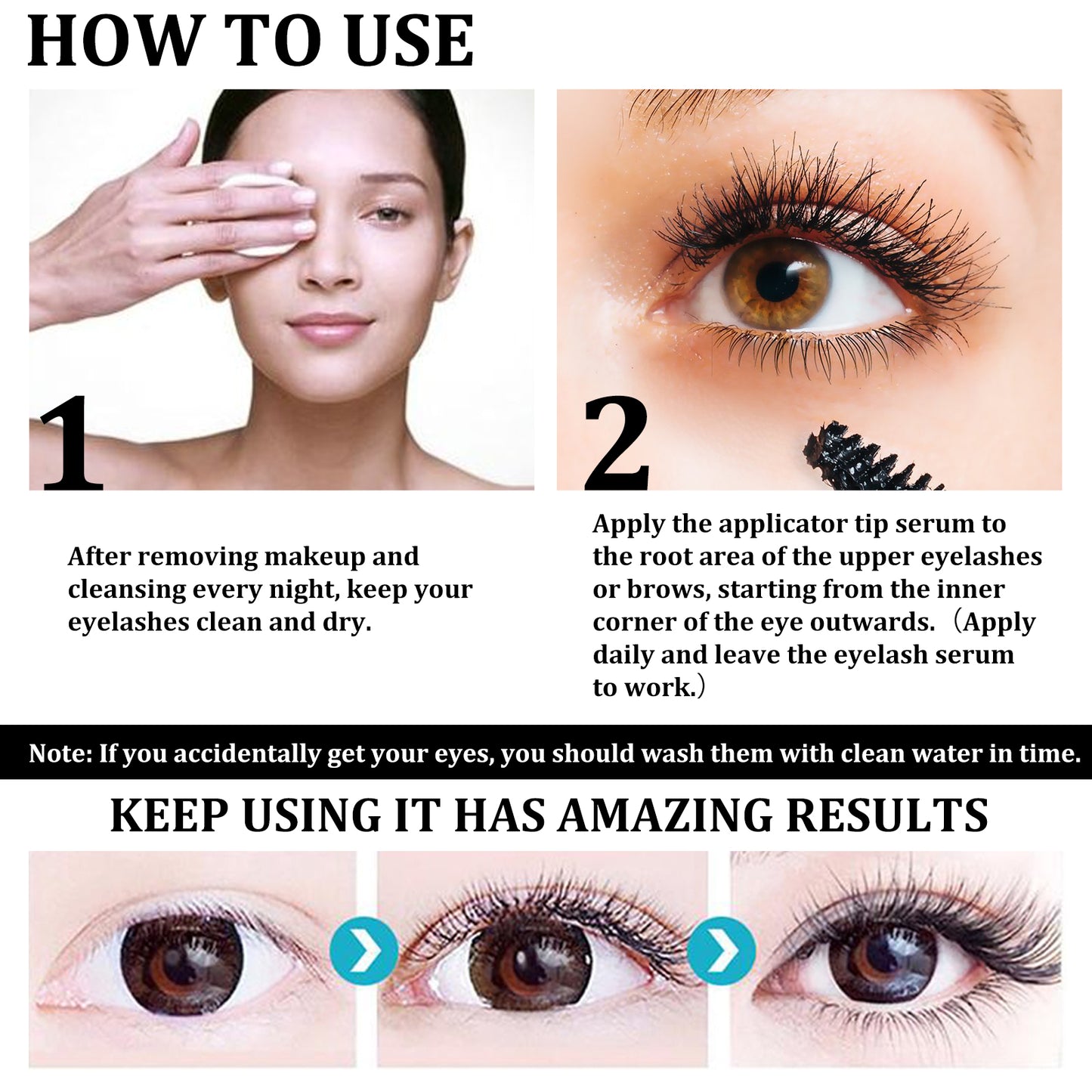 EELHOE Castor Oil Mascara Daily Natural Eyelash Curl & Curl Beauty Gentle Moisturizing Treatment