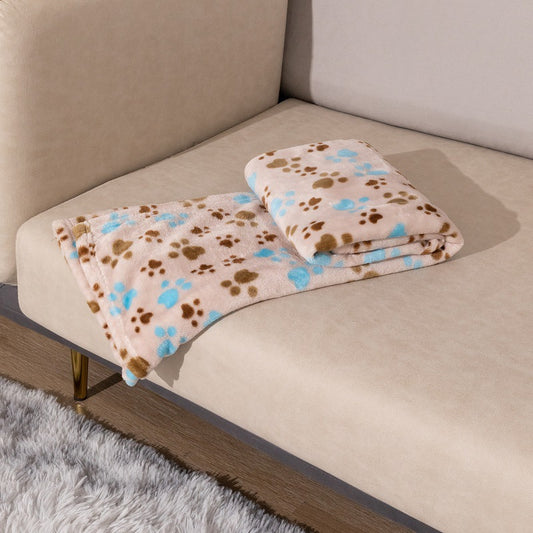 Pet Blanket Kennel Mat Dog Warm Double-sided Thickened Flannel