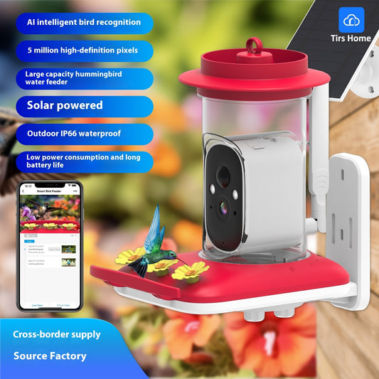Intelligent Visual Hummingbird Water Feeder 5MP Pixel Outdoor HD