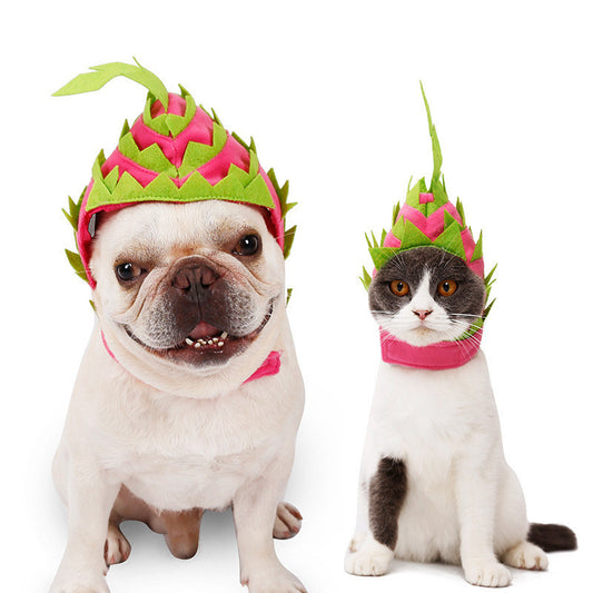 Pitaya Fruit Design Pet Hat Dog Cat Puppy Halloween Party Costumes